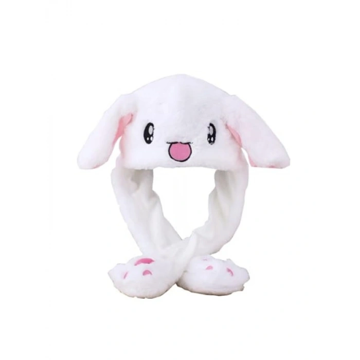 Hareketli Kulaklı Sevimli Tavşan Şapkası