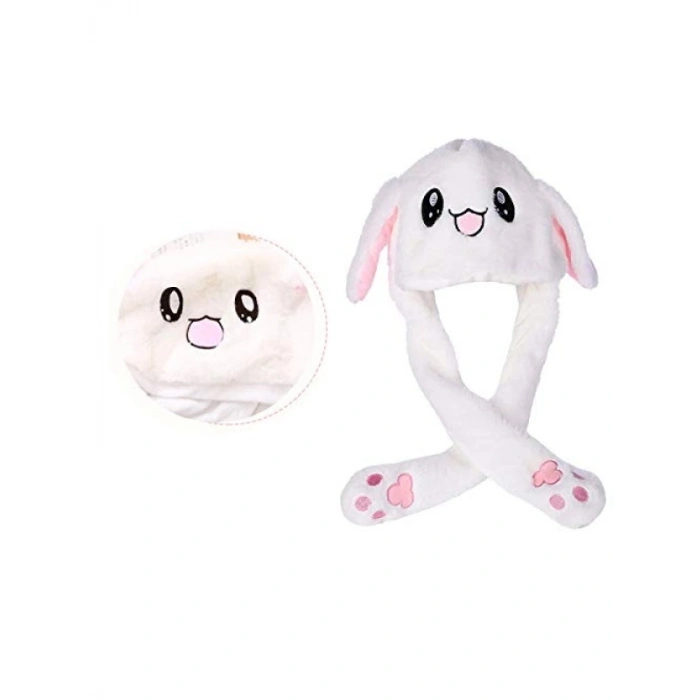 Hareketli Kulaklı Sevimli Tavşan Şapkası