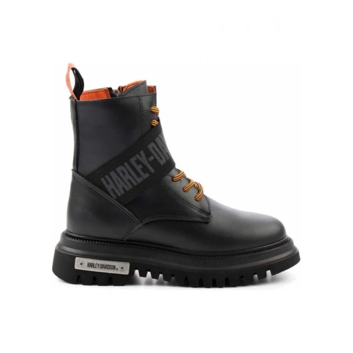 Harley Davidson Black Leather Kadın Bot Bootie Hakiki Deri HD0777055403 Konforlu Tasarım