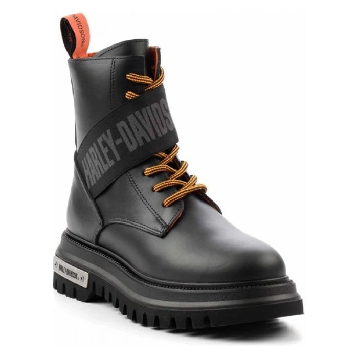 Harley Davidson Black Leather Kadın Bot Bootie Hakiki Deri HD0777055403 Konforlu Tasarım
