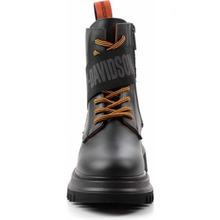 Harley Davidson Black Leather Kadın Bot Bootie Hakiki Deri HD0777055403 Konforlu Tasarım