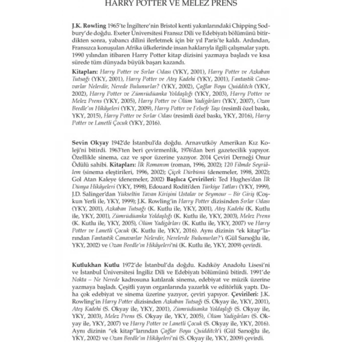 Harry Potter ve Melez Prens - J. K. Rowling