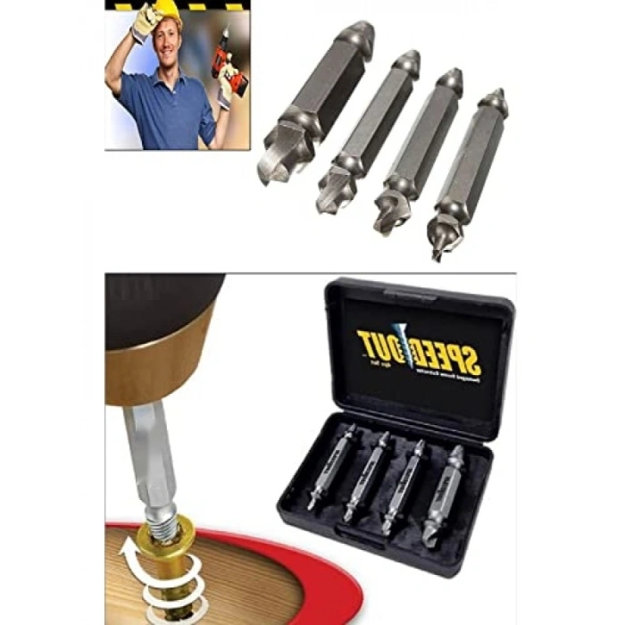 Hasarlı Vida Çıkarıcı - 4 Farklı Uç Seçeneği