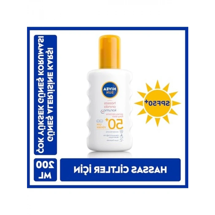 Hassas Ciltler için Güneş Koruyucu Sprey, SPF50, 200 ml