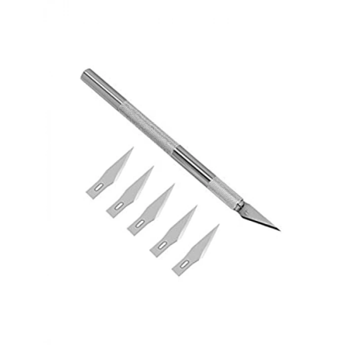 Hassas Kesim için Kretuar Bıçağı Seti - 5 Yedek Uç