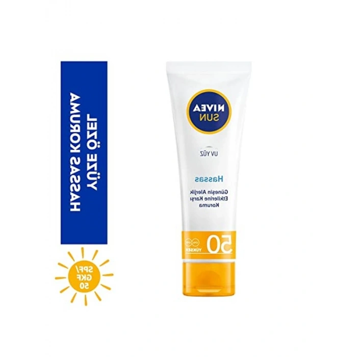 Hassas Yüz Kremi, SPF 50, Yağsız Güneş Koruma