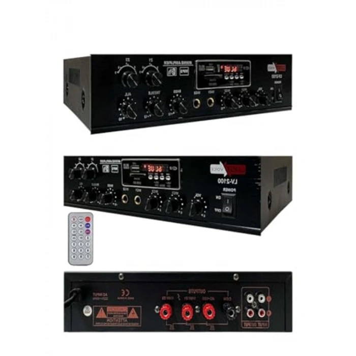 Hat Trafolu Stereo Amplifikatör, 2x100W Güç ve Bluetooth Bağlantı Özellikli