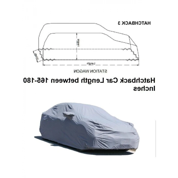 Hatchback Araçlar için Gri Branda, 4400mm x 1400mm x 1240mm Boyut
