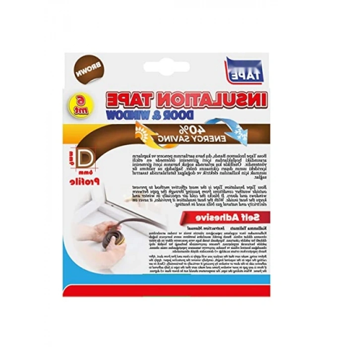 Hava Akımını Engelleyen Şeffaf Kapı Altı Fitili, 53 mm x 2,5 mt