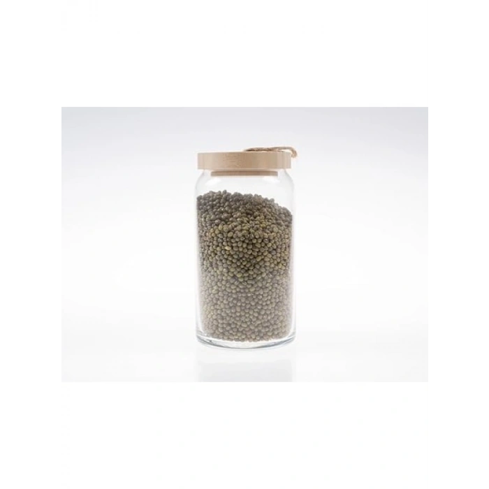 Hava Geçirmez Cam Kavanoz - Bambu Kapaklı 1200 ml