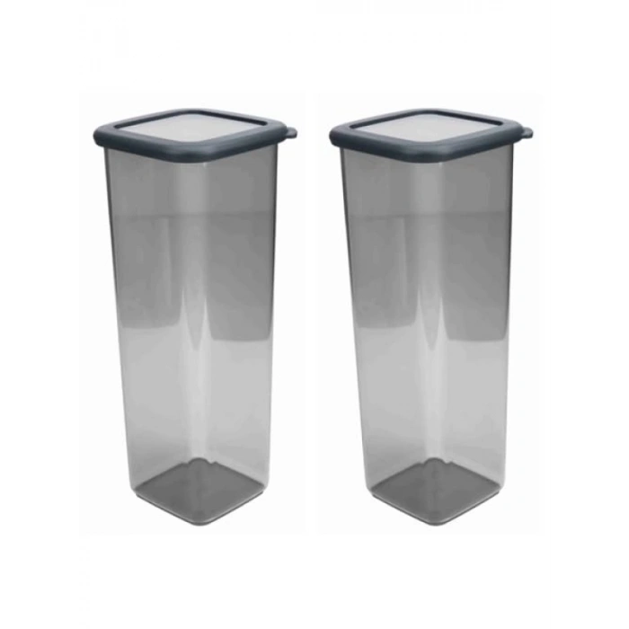 Hava Geçirmez Şeffaf Kare Saklama Kabı (2 Adet, 2000 ml)