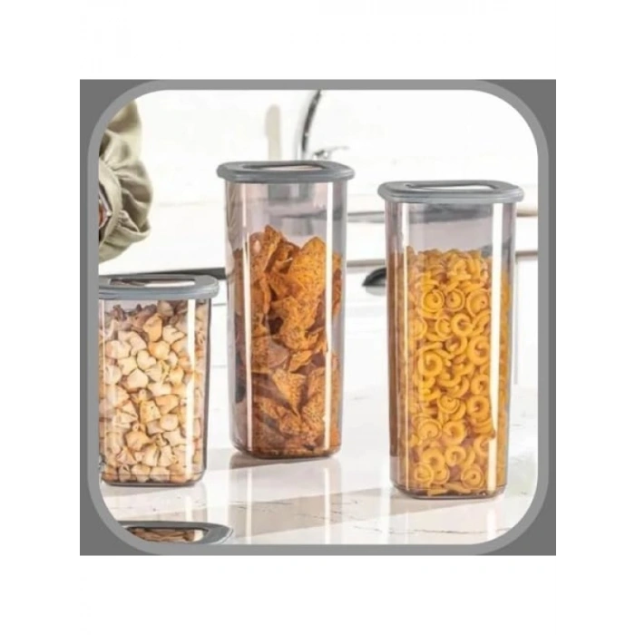 Hava Geçirmez Şeffaf Kare Saklama Kabı (2 Adet, 2000 ml)