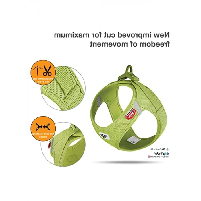 Hava Mesh Köpek Göğüs Tasması - L Beden, Lime Renk