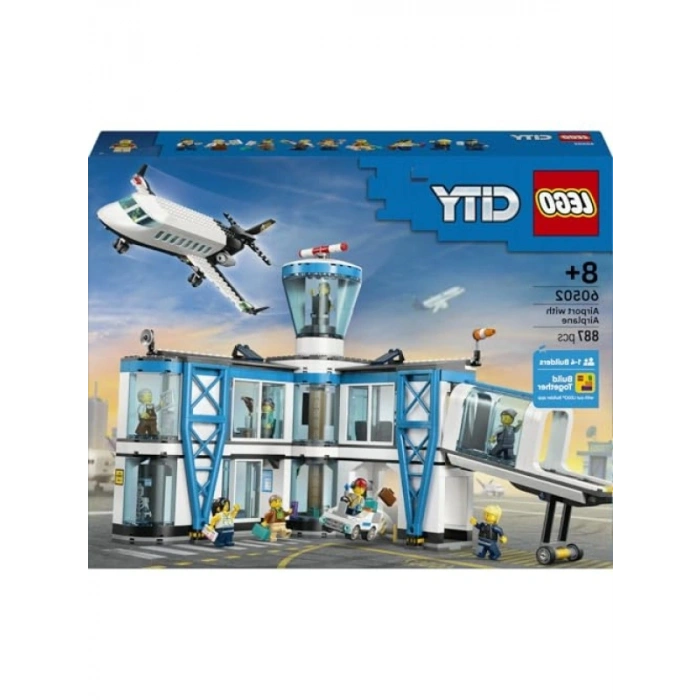 Havaalanı ve Uçak Yapım Seti - 9 Minifigür İçerir