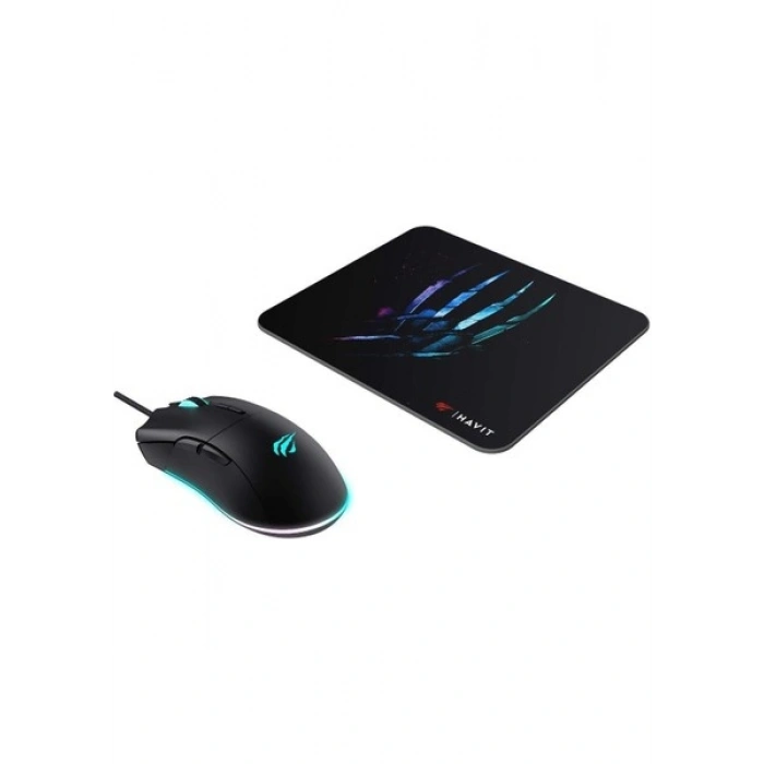 Havit Gamenote MS1037CM Rgb Ledli Makrolu 7200DPI Gaming Oyuncu Mouse + Mouse Pad