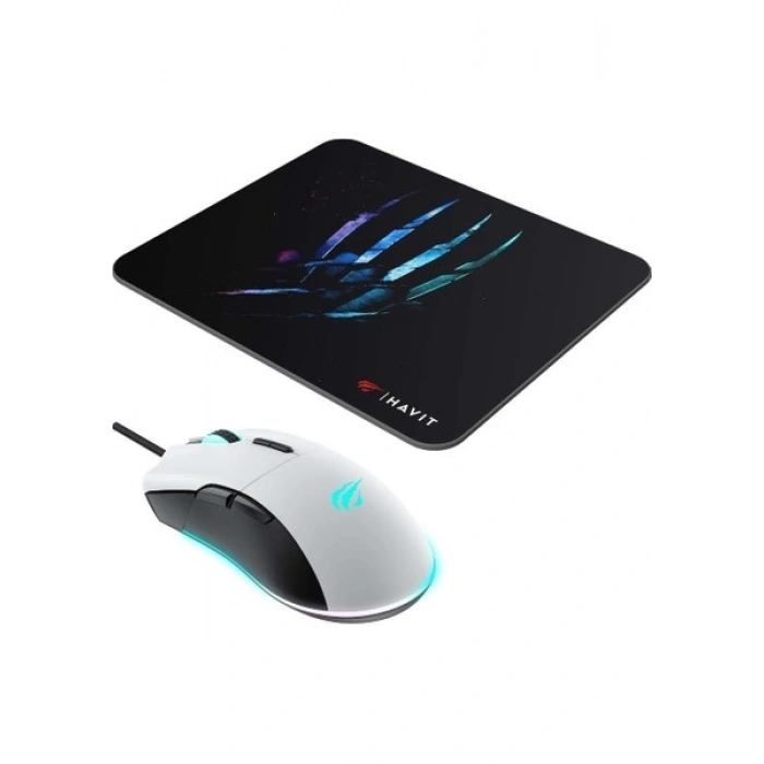 Havit Gamenote MS1037CM Rgb Ledli Makrolu 7200DPI Gaming Oyuncu Mouse + Mouse Pad
