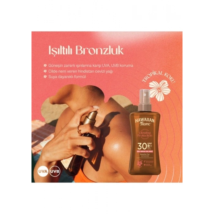 Hawaiian Tropic Hawaiian Dry Spray Oil Spf 30 200 ml