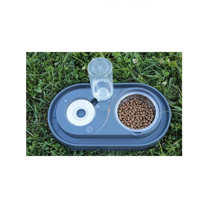 Hazneli Kedi-Köpek Mama ve Su Kabı Seti 1000ml