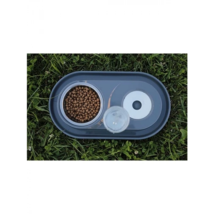 Hazneli Kedi-Köpek Mama ve Su Kabı Seti 1000ml