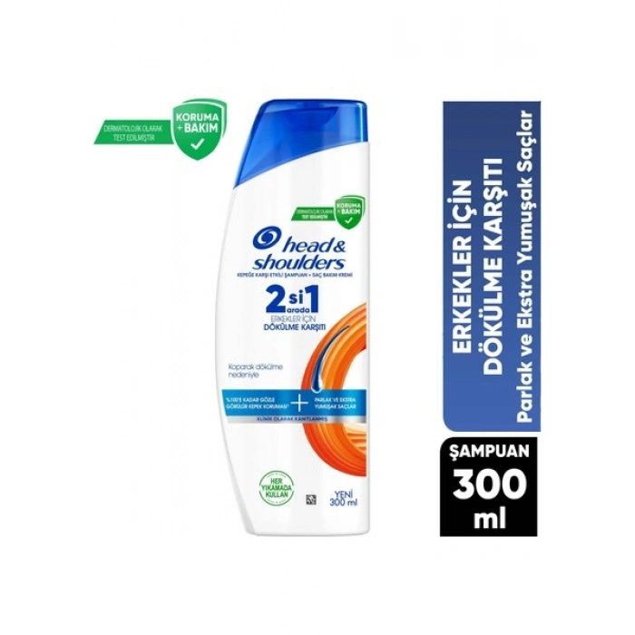 Head&Shoulders Erkekler Için Dökülmekarşıtı 2si 1 Arada Şampuan 300 ml