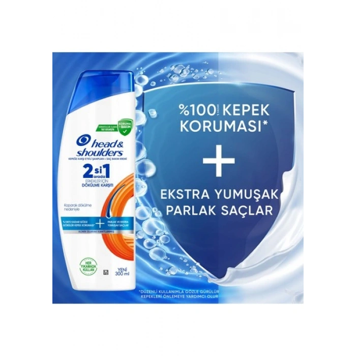 Head&Shoulders Erkekler Için Dökülmekarşıtı 2si 1 Arada Şampuan 300 ml