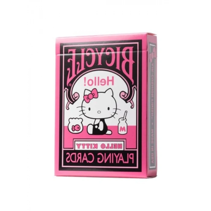 Hello Kitty Temalı Oyun Kartları, Siyah ve Pembe Tasarım
