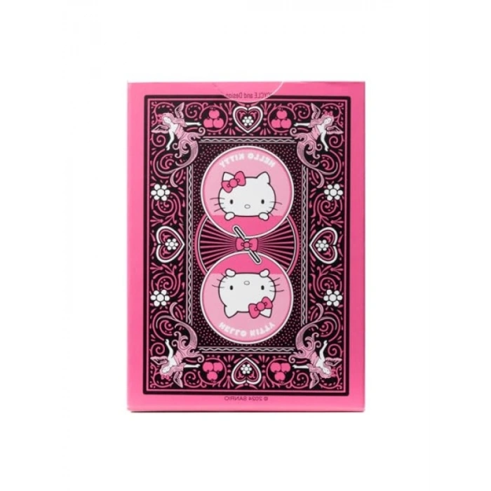 Hello Kitty Temalı Oyun Kartları, Siyah ve Pembe Tasarım