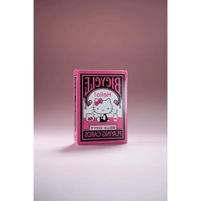 Hello Kitty Temalı Oyun Kartları, Siyah ve Pembe Tasarım