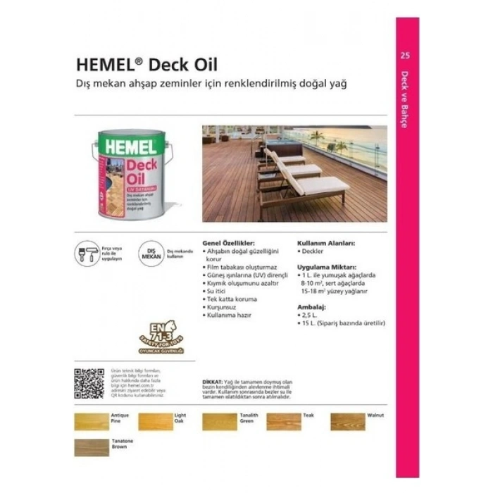 Hemel Deck Oıl Antıque Pıne 15LT