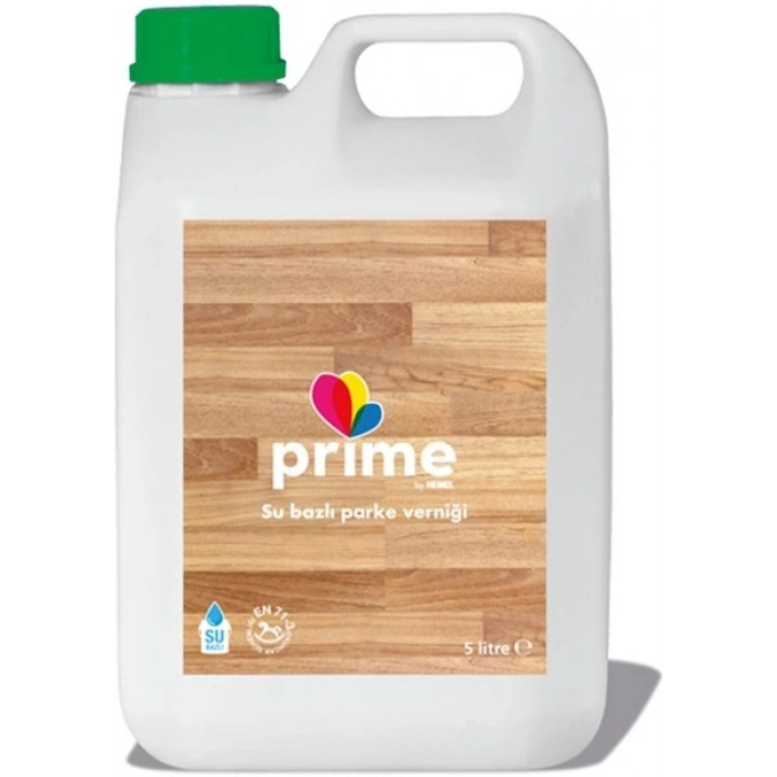 Hemel Prime Su Bazlı Parke Verniği - Cilası 5 Lt Ipek Mat