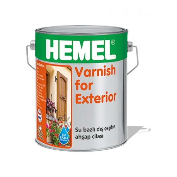HEMEL Varnish For Exterior Su Bazlı Aqua Cila Dış Mekan 2.5 Lt