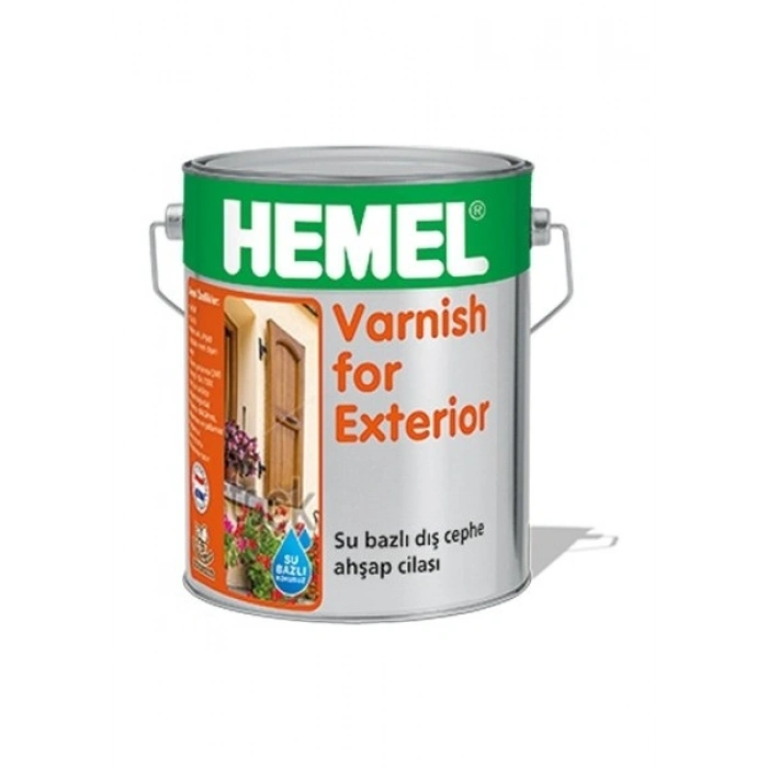 Hemel Varnish For Exterior Su Bazlı - Aqua Cila Dış Mekan 2.5 Lt