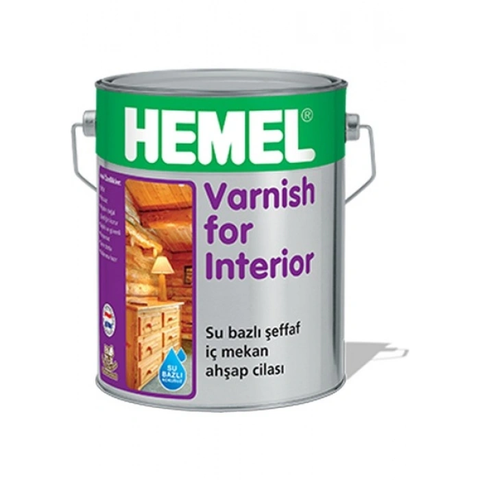 HEMEL Varnish For Interior Su Bazlı Aqua Cila İç Mekan 2.5 Lt