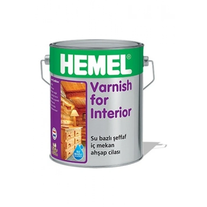 Hemel Varnish For Interior Su Bazlı - Aqua Lambri Cila Iç Mekan 0,75 Lt