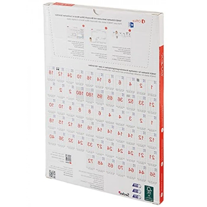 Her Pakette 100 Sayfa Beyaz Etiket, Davetiye ve Kargo İçin