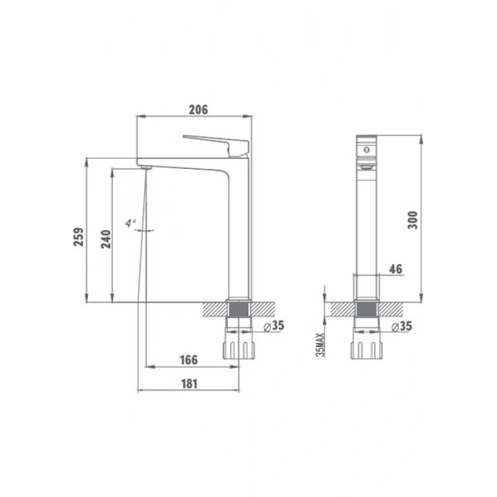 Hera Gun Metal Lavabo Bataryası