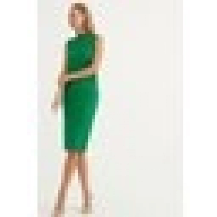 Herita Kolsuz Maxi Boy Elbise - Yesil