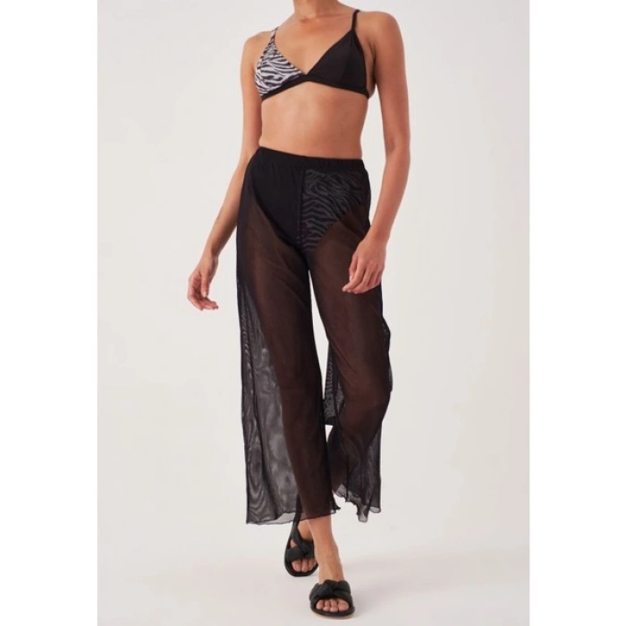 Herita Siyah File Plaj Pantalonu