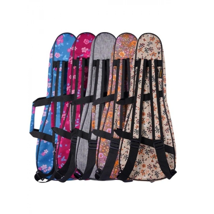 Hibiskus Pembe Renkli Soprano Ukulele Taşıma Çantası