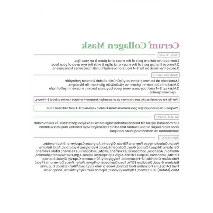 Hidrolize Kolajen Maskesi, Yoğun Nemlendirici, 5 Adet