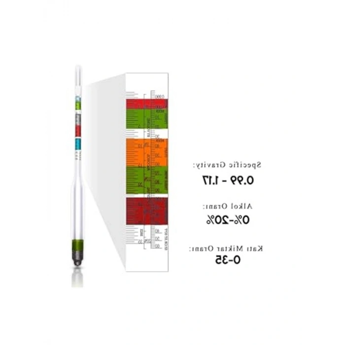 Hidrometre, 0.980-1.1160 Brix Ölçüm, Şarap ve Bira İçin