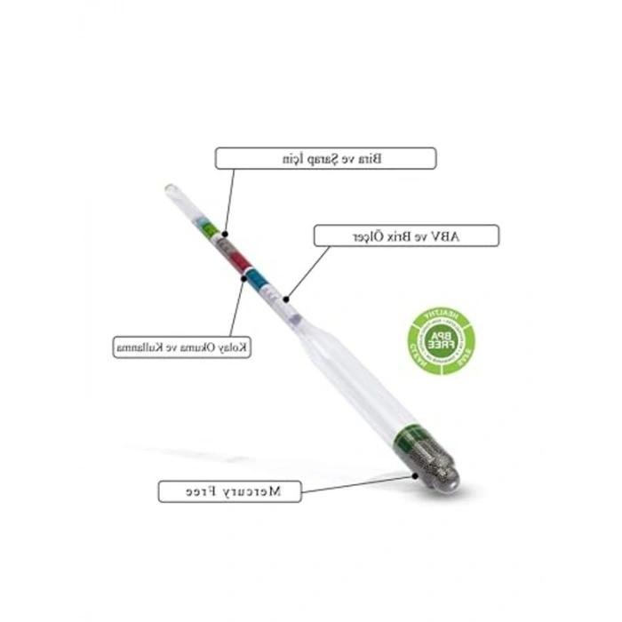 Hidrometre, 0.980-1.1160 Brix Ölçüm, Şarap ve Bira İçin