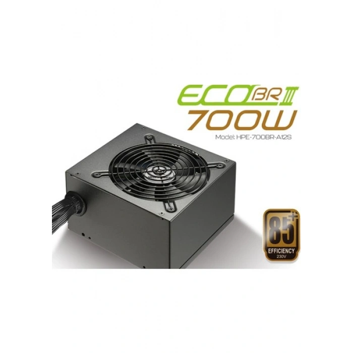 High Power Eco 700W 85+ Bronze 54A Single Rail Aktif PFC Siyah ATX Güç Kaynağı (HPE-700BR-A12S)