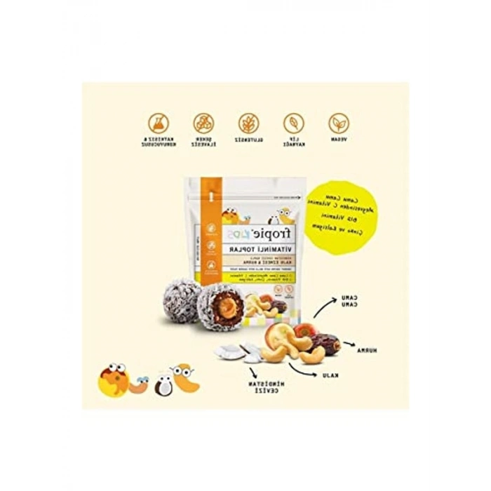 Hindistan cevizi kaplı vitamin topları, 80 gram