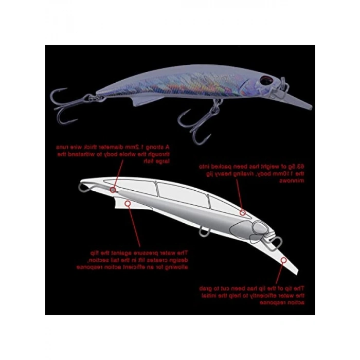 Hızlı Batan Sardine Suni Yem - 110 mm