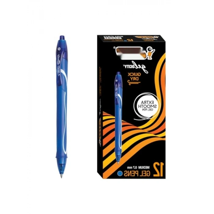 Hızlı Kuruyan 12li Jel Kalem Seti Mavi, 0.7 mm Uç