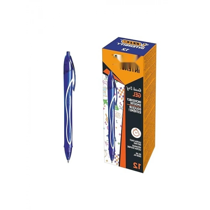 Hızlı Kuruyan Jel Kalem Seti, 12li Kutu, Mavi