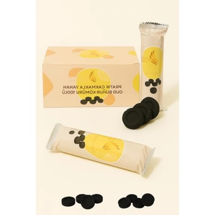 Hızlı Tutuşan Nargile Kömürü, 100 Adet, Pratik Kullanım