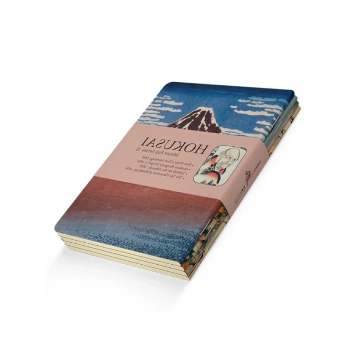 Hokusai Temalı A5 Defter Seti - 4lü, Çizgisiz