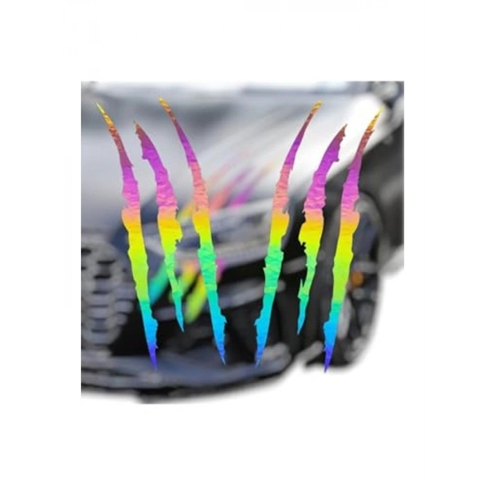 Hologram Pençe Araba Araç Oto Sticker Etiket Folyo